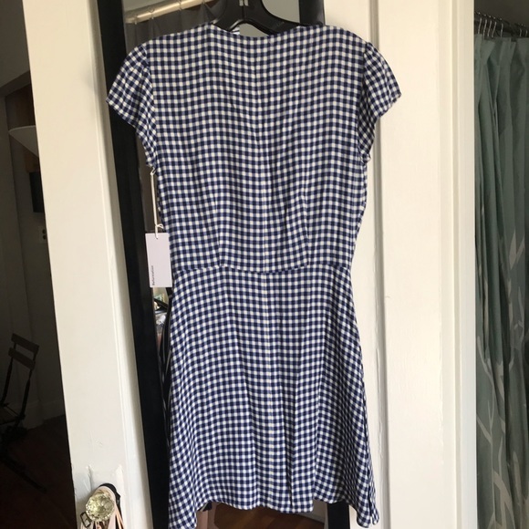 Reformation Vikki dress blue and white check 4 - Picture 11 of 12